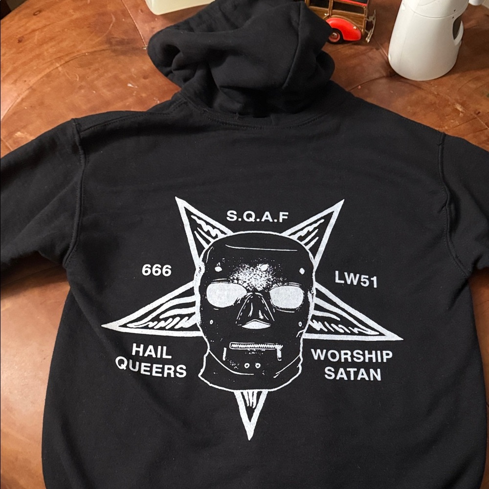 S.Q.A.F. Gothic Black Hoodie